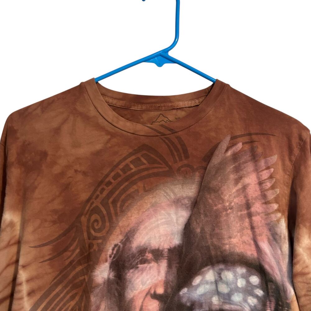 The Mountain Evolution Native American Indian AOP Shirt Sz Medium Long Sleeve - Picture 5 of 16